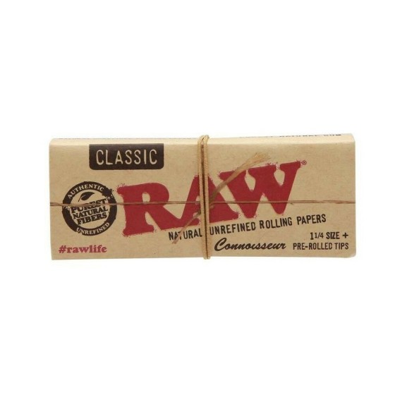 Raw 1 ¼ Connoisseur Prerolled Classic (24 unid)