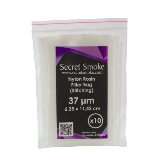 Bolsa Rosin Secret Smoke 37 Micars 10Uds Con Costura